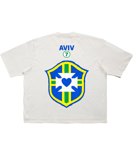 TEE BOXY 'DEUS É BRASILEIRO' - BRANCO