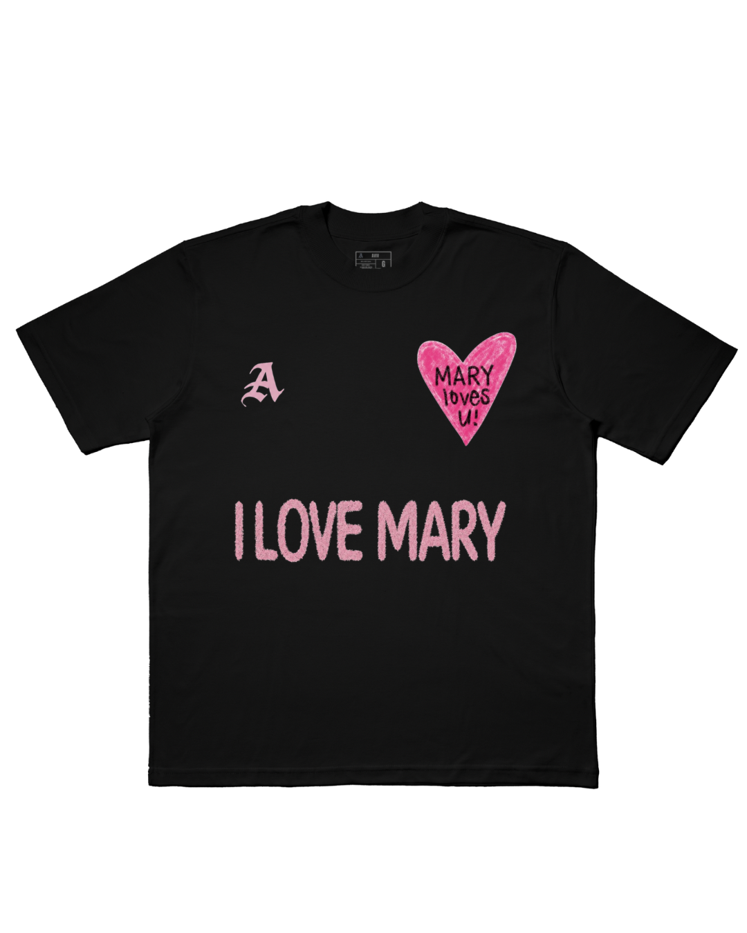 TEE OVERSIZED 'MARY LOVES U'