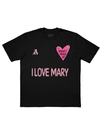 TEE OVERSIZED 'MARY LOVES U'