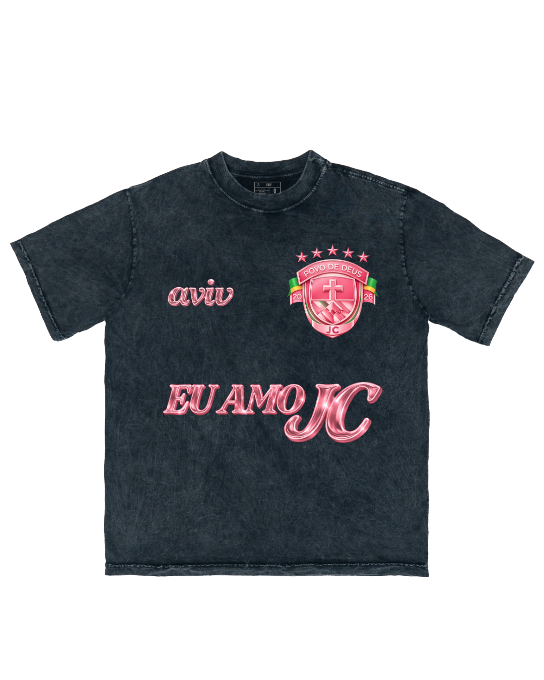 TEE OVERSIZED 'JESUS FC - ROSA'