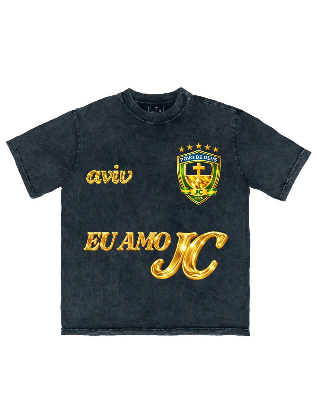 TEE OVERSIZED 'JESUS FC - DOURADO'