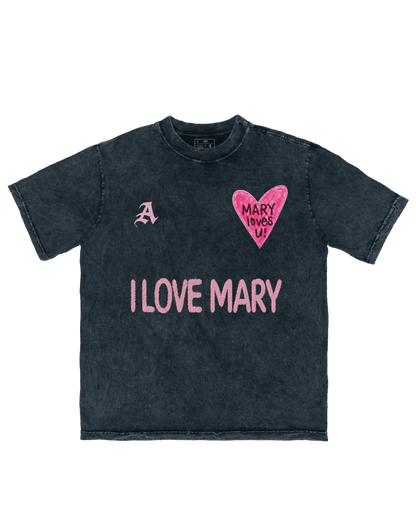 TEE OVERSIZED 'MARY LOVES U'
