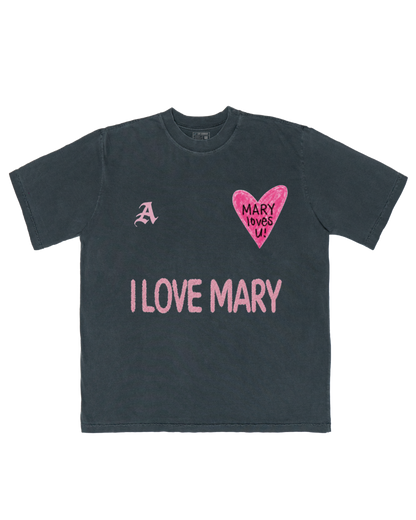 TEE OVERSIZED 'MARY LOVES U'