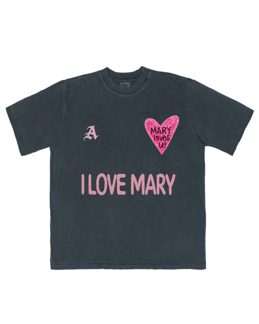TEE OVERSIZED 'MARY LOVES U'