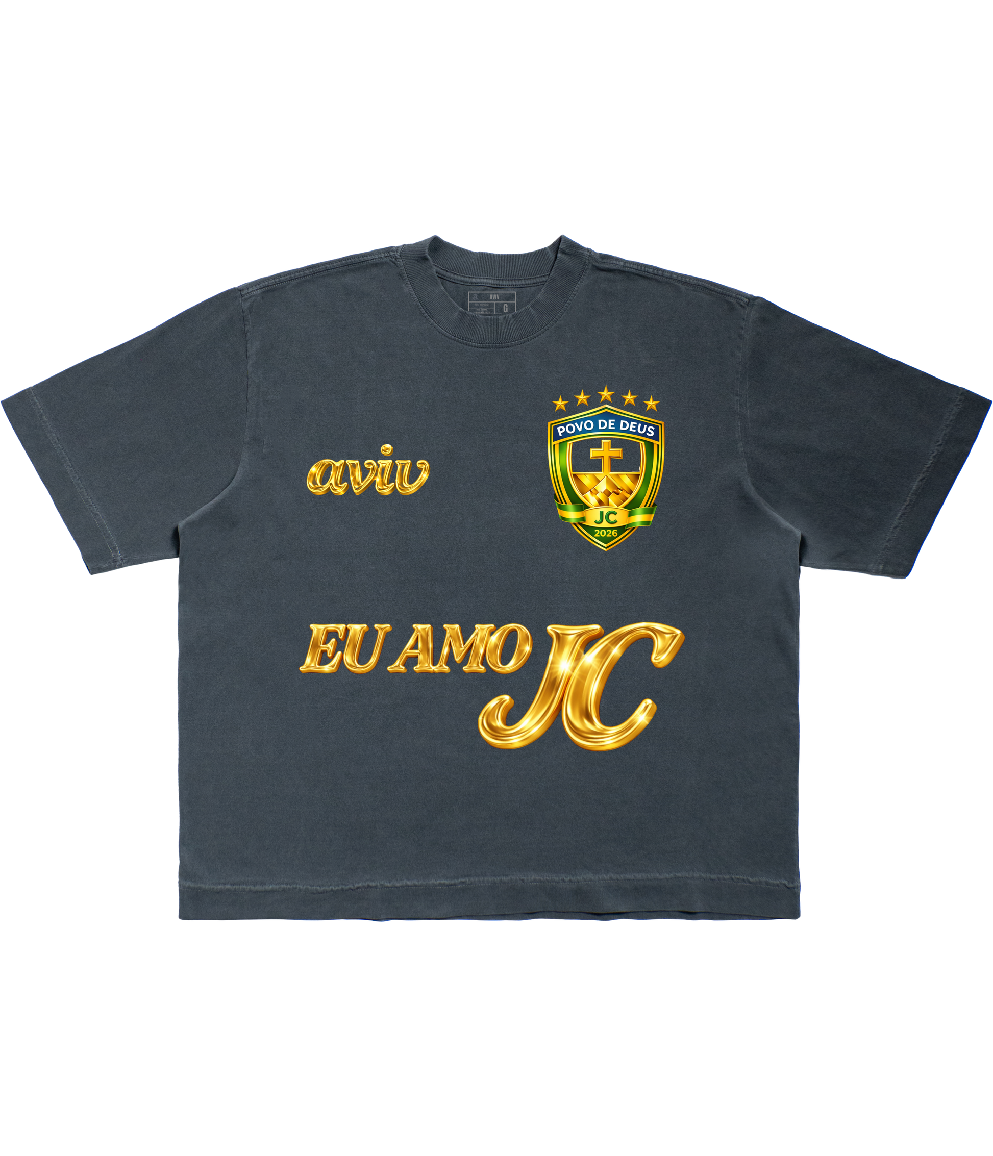 TEE BOXY 'JESUS FC - DOURADO'