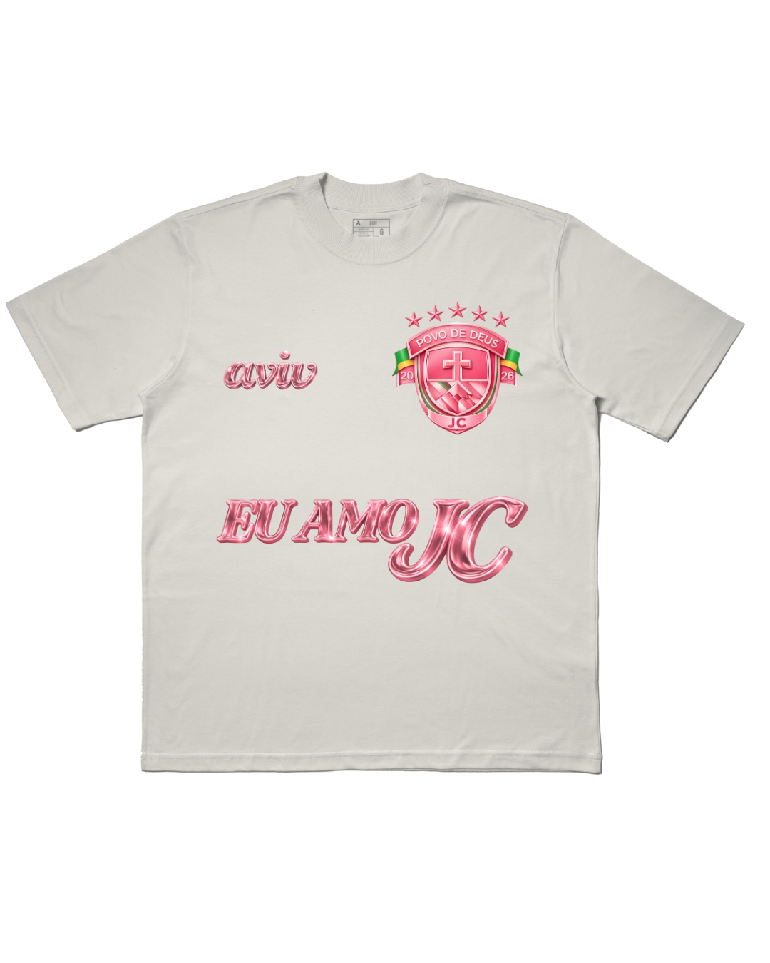 TEE OVERSIZED 'JESUS FC - ROSA'