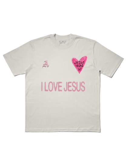 TEE OVERSIZED 'JESUS LOVES U'