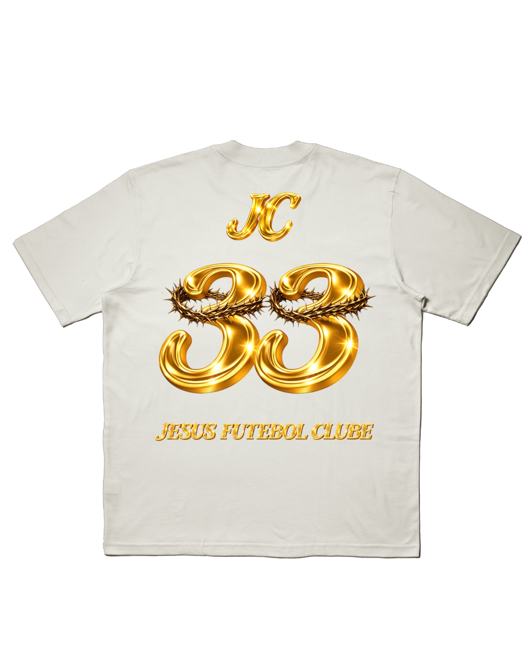 TEE OVERSIZED 'JESUS FC - DOURADO'