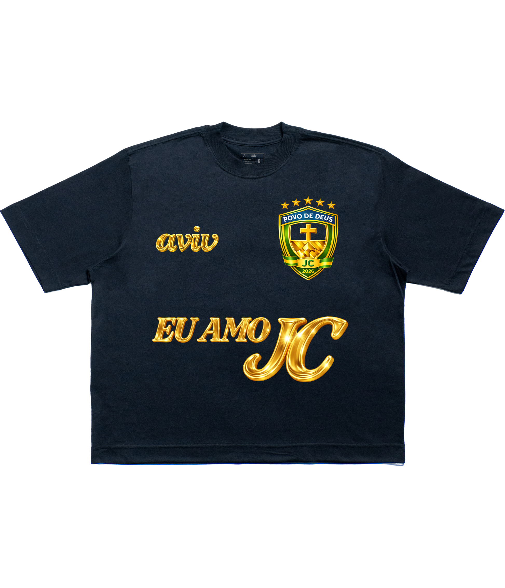 TEE BOXY 'JESUS FC - DOURADO'