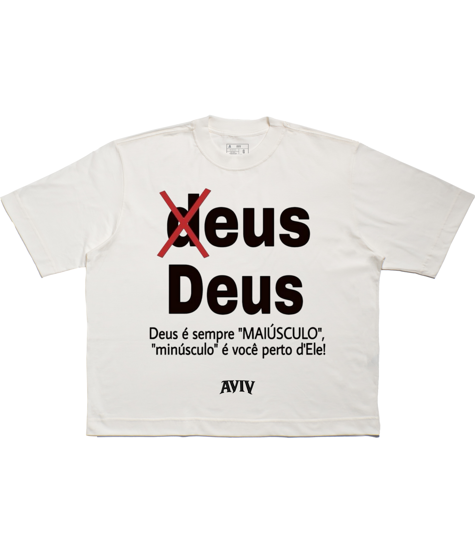 CAMISETA BOXY 'MAIÚSCULO' [FRENTE]