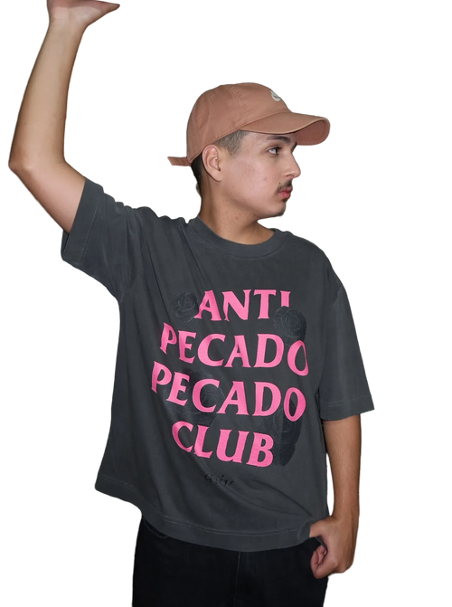 CAMISETA BOXY 'ANTI PECADO' [FRENTE]
