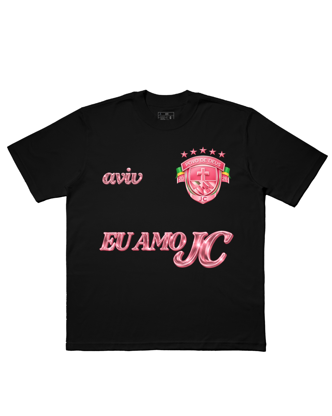 TEE OVERSIZED 'JESUS FC - ROSA'