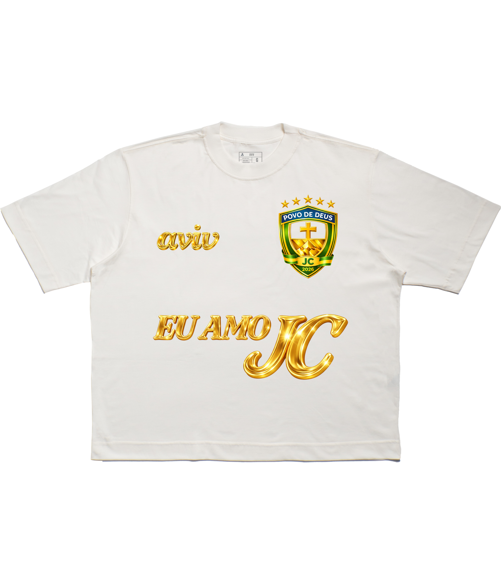 TEE BOXY 'JESUS FC - DOURADO'