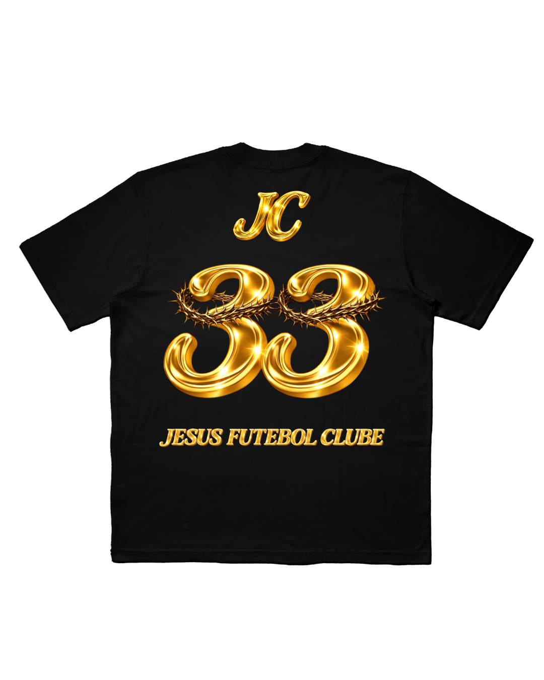 TEE OVERSIZED 'JESUS FC - DOURADO'