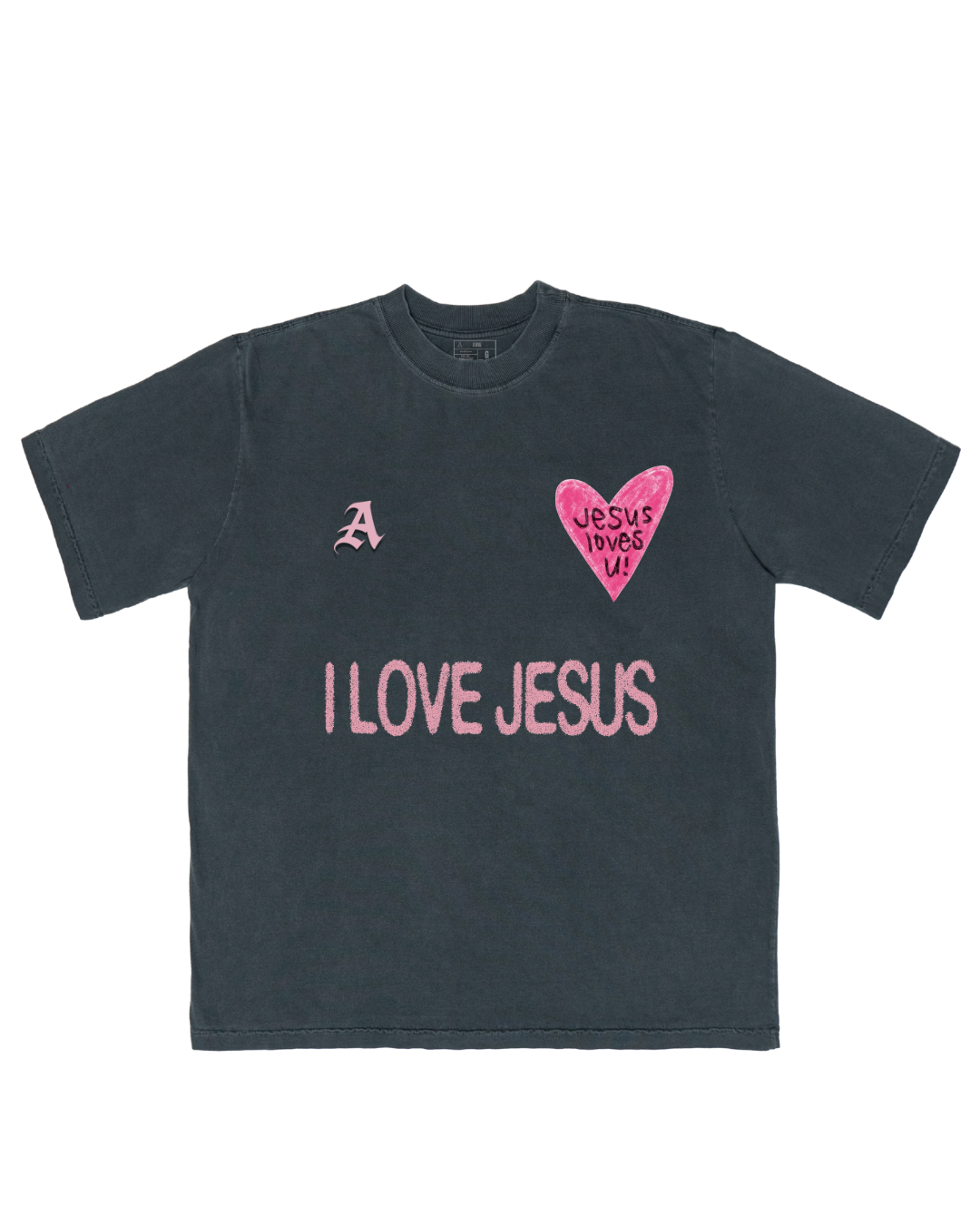 TEE OVERSIZED 'JESUS LOVES U'