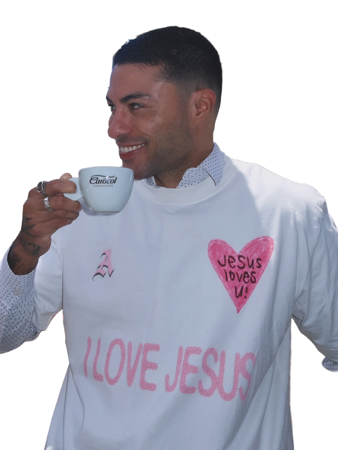 [MAIS VENDIDA] TEE OVERSIZED 'JESUS LOVES U'