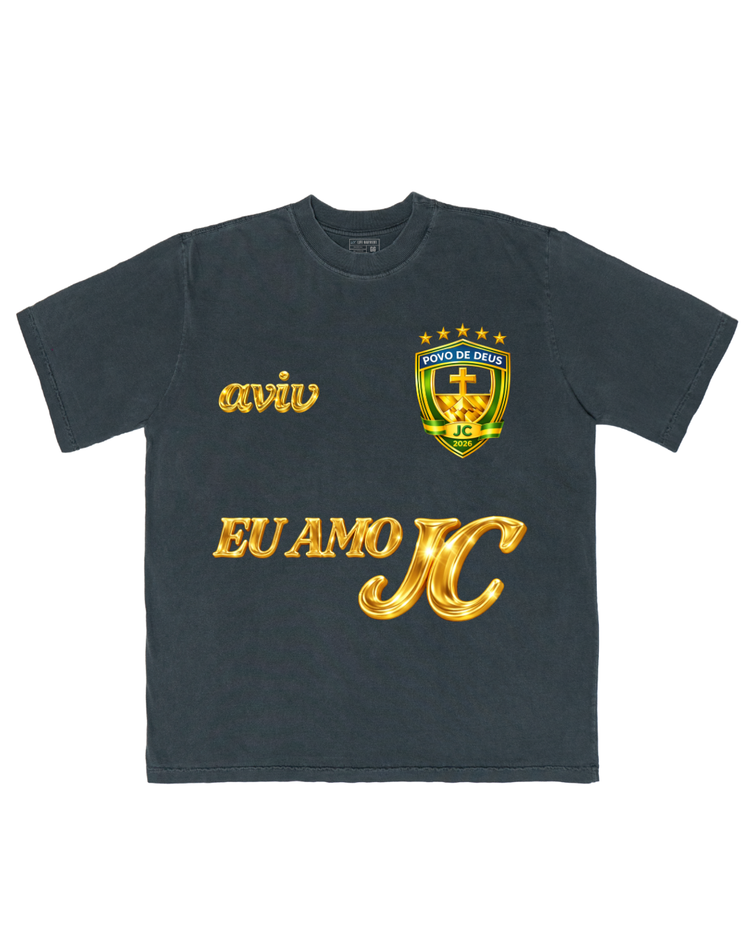 TEE OVERSIZED 'JESUS FC - DOURADO'