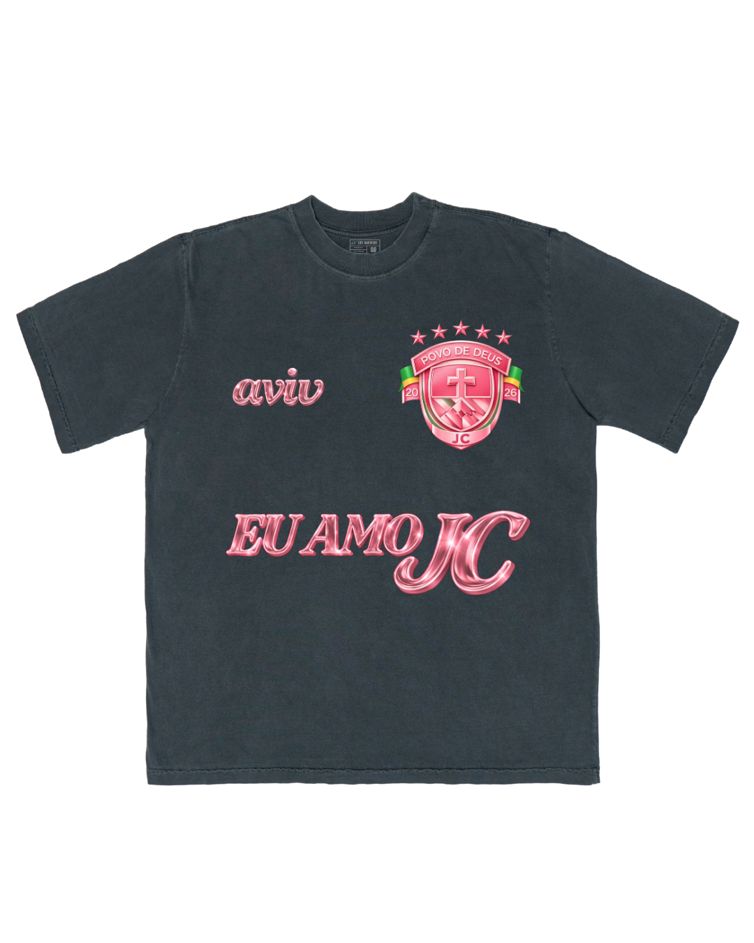 TEE OVERSIZED 'JESUS FC - ROSA'