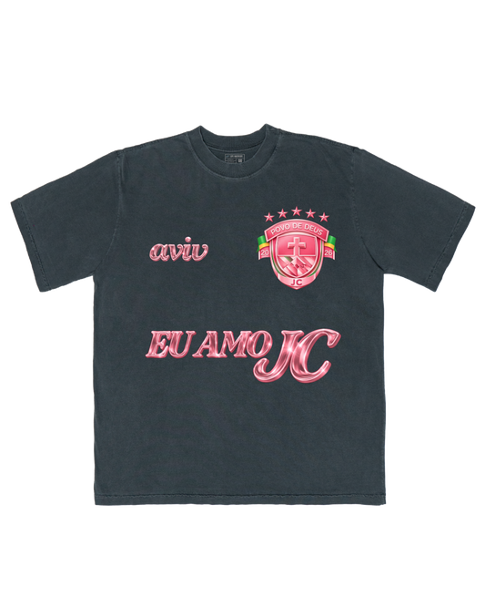 TEE OVERSIZED 'JESUS FC - ROSA'