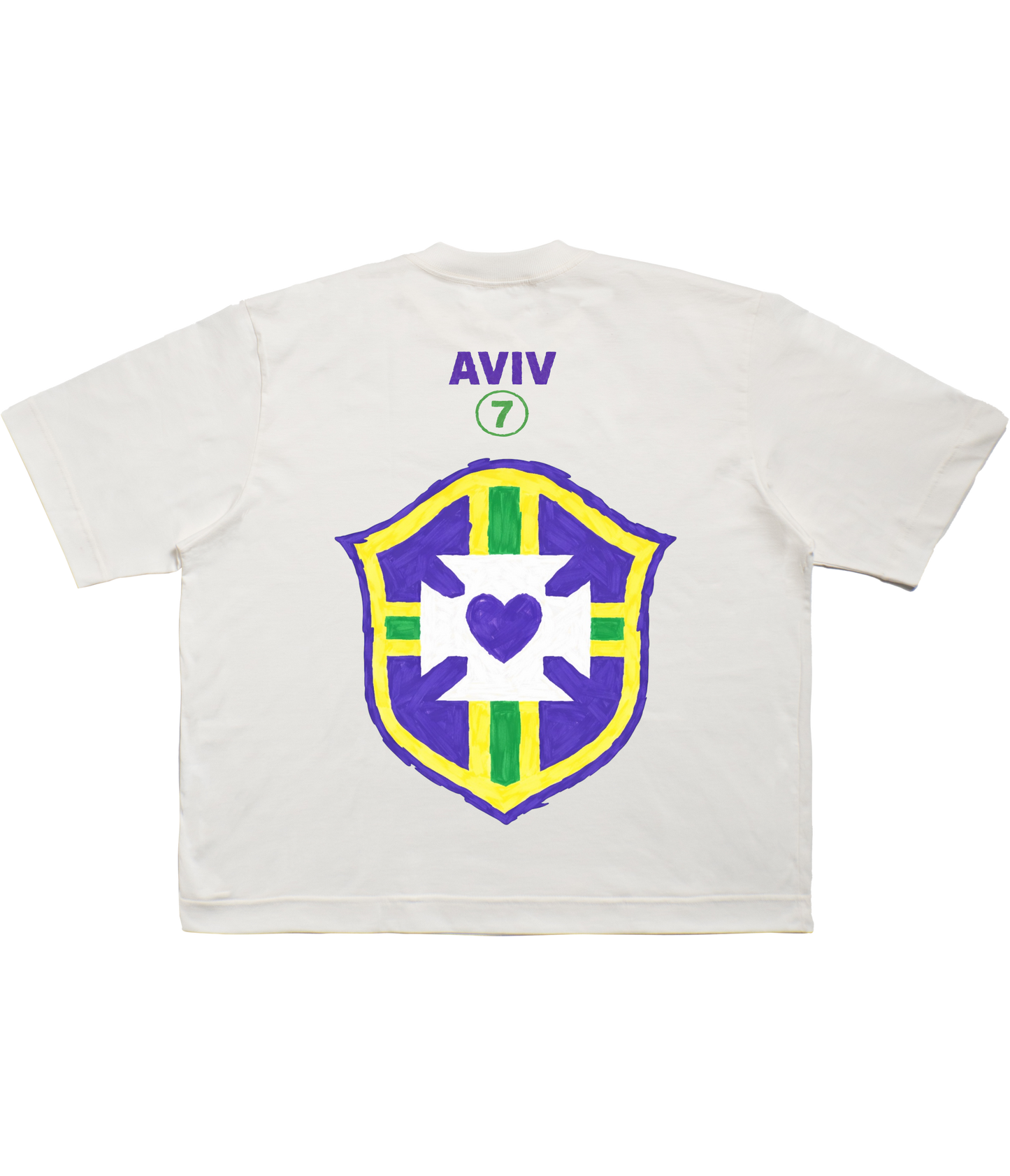 TEE BOXY 'DEUS É BRASILEIRO' - BRANCO