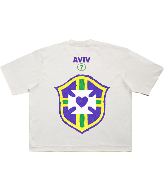 TEE BOXY 'DEUS É BRASILEIRO' - BRANCO