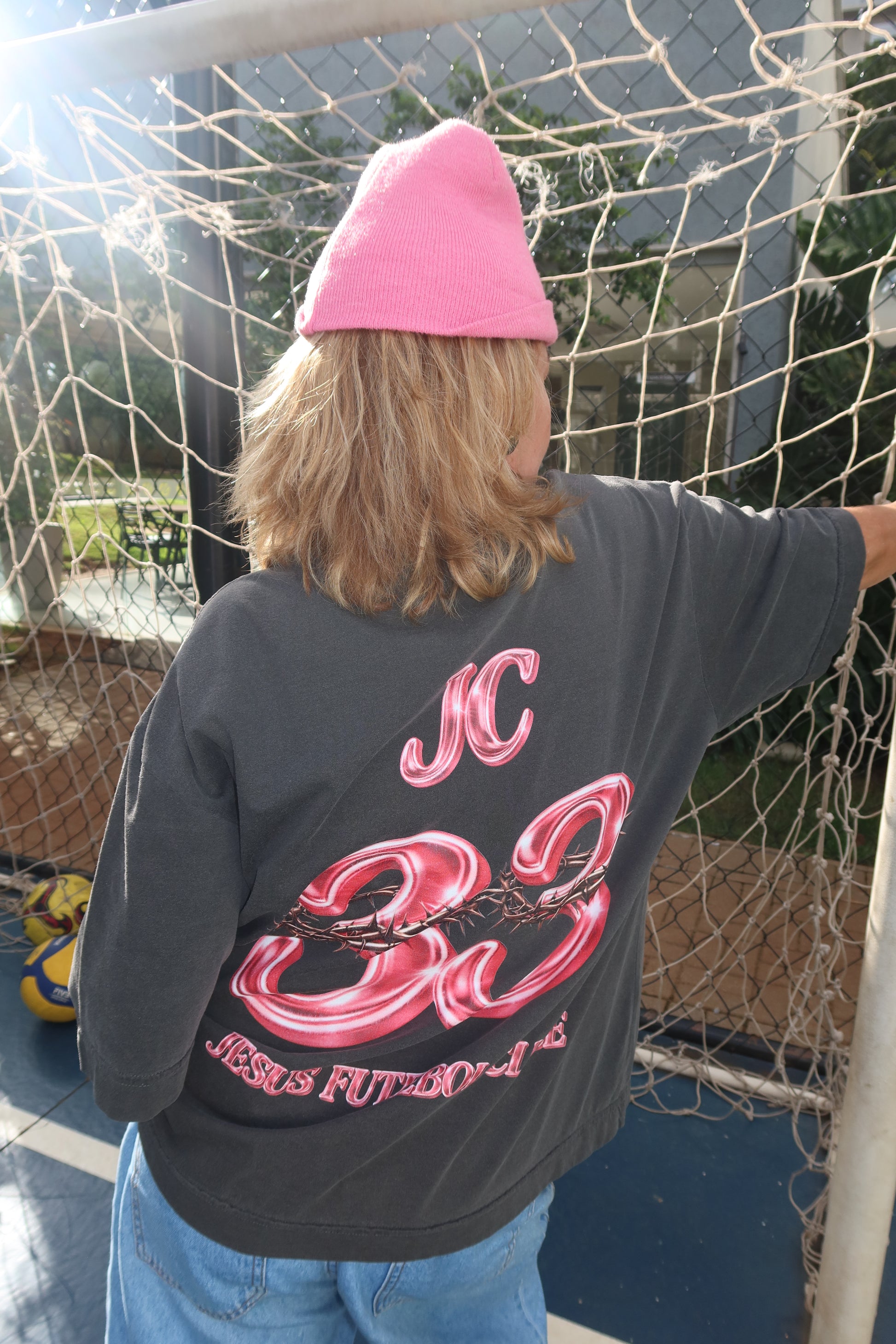 TEE OVERSIZED 'JESUS FC - ROSA'