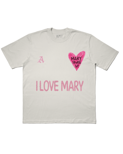 TEE OVERSIZED 'MARY LOVES U'
