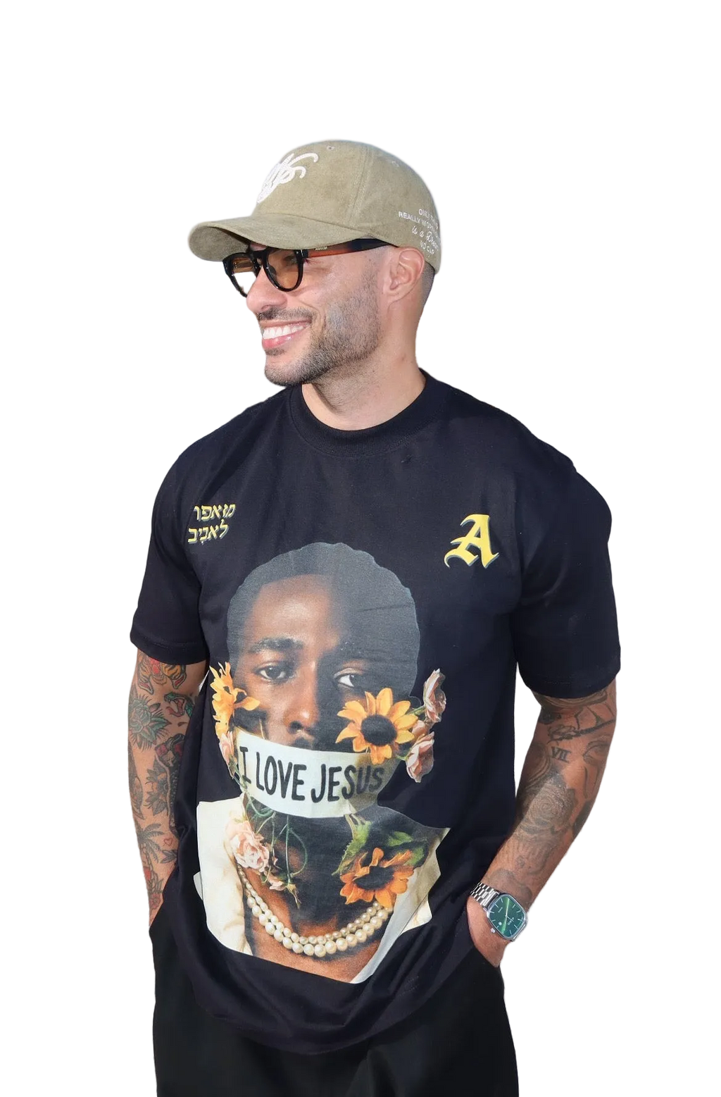 CAMISETA OVERSIZED 'FLORES' [FRENTE]