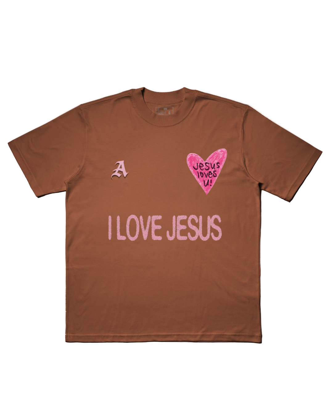 TEE OVERSIZED 'JESUS LOVES U'