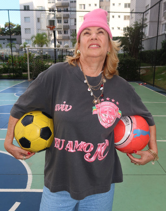 TEE OVERSIZED 'JESUS FC - ROSA'