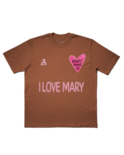 TEE OVERSIZED 'MARY LOVES U'