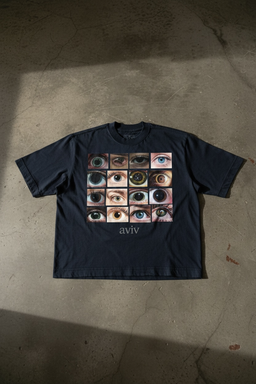 TEE OVERSIZED 'OLHOS' [FRENTE E COSTAS]