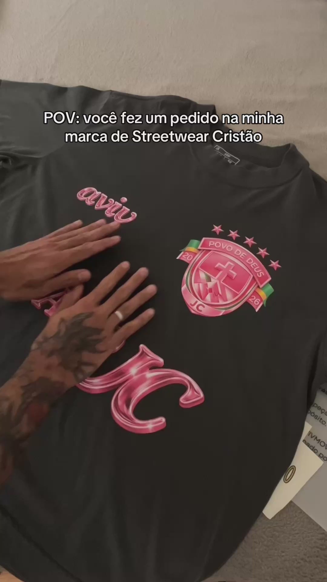TEE OVERSIZED 'JESUS FC - ROSA'